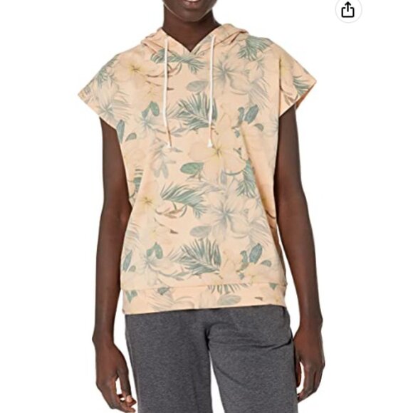 PJ Salvage Women's Coral Reef Lounge Pajama Top Hoodie Tropical‎ Print RXCRS M - Picture 1 of 11